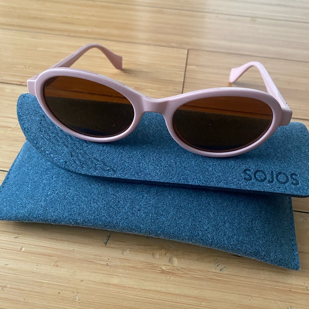 Sojos Pink Oval Sunglasses